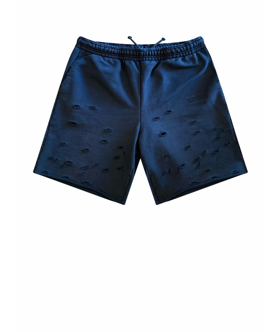 VETEMENTS Черные хлопковые шорты, фото 1