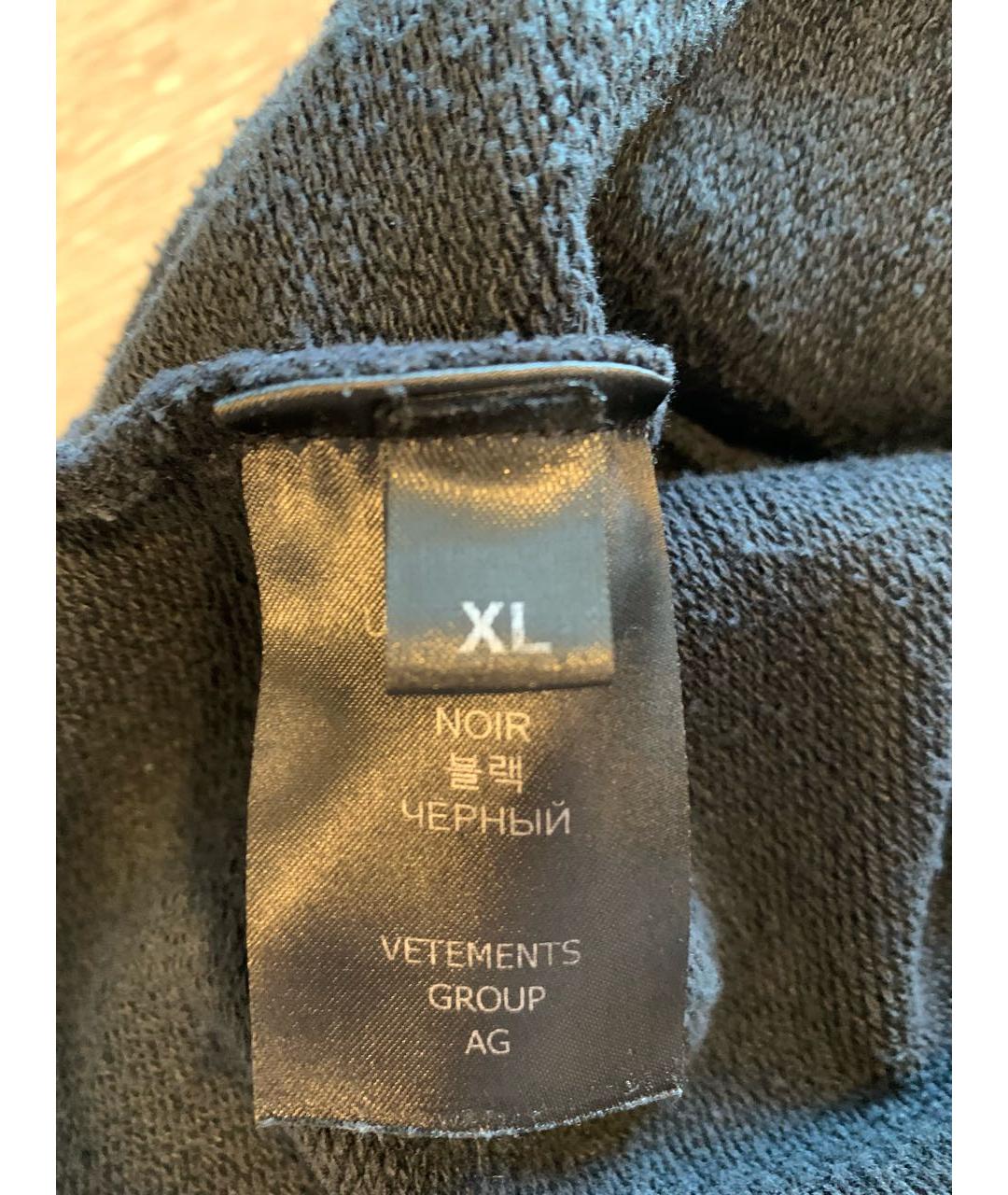 VETEMENTS Черные хлопковые шорты, фото 4