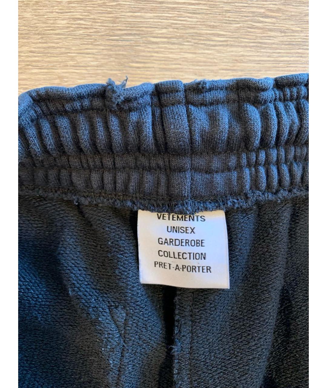 VETEMENTS Черные хлопковые шорты, фото 3