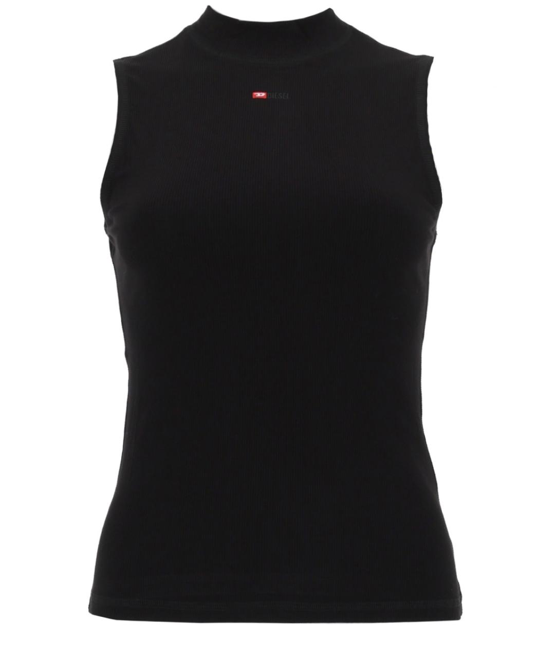 DIESEL Черная вискозная майка, фото 1