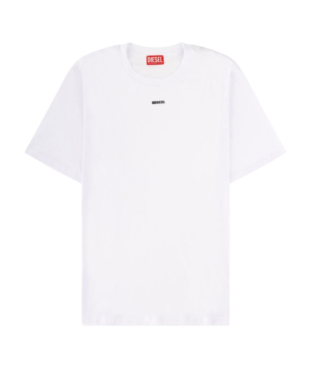 DIESEL Белая хлопковая футболка, фото 1