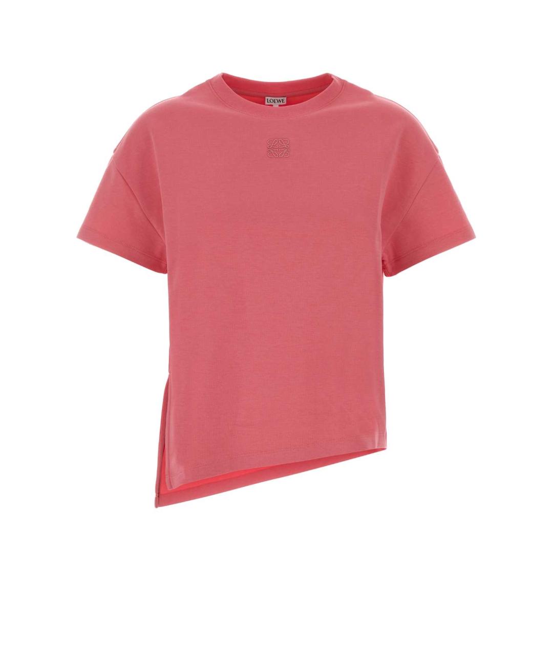 LOEWE Розовая хлопковая футболка, фото 1