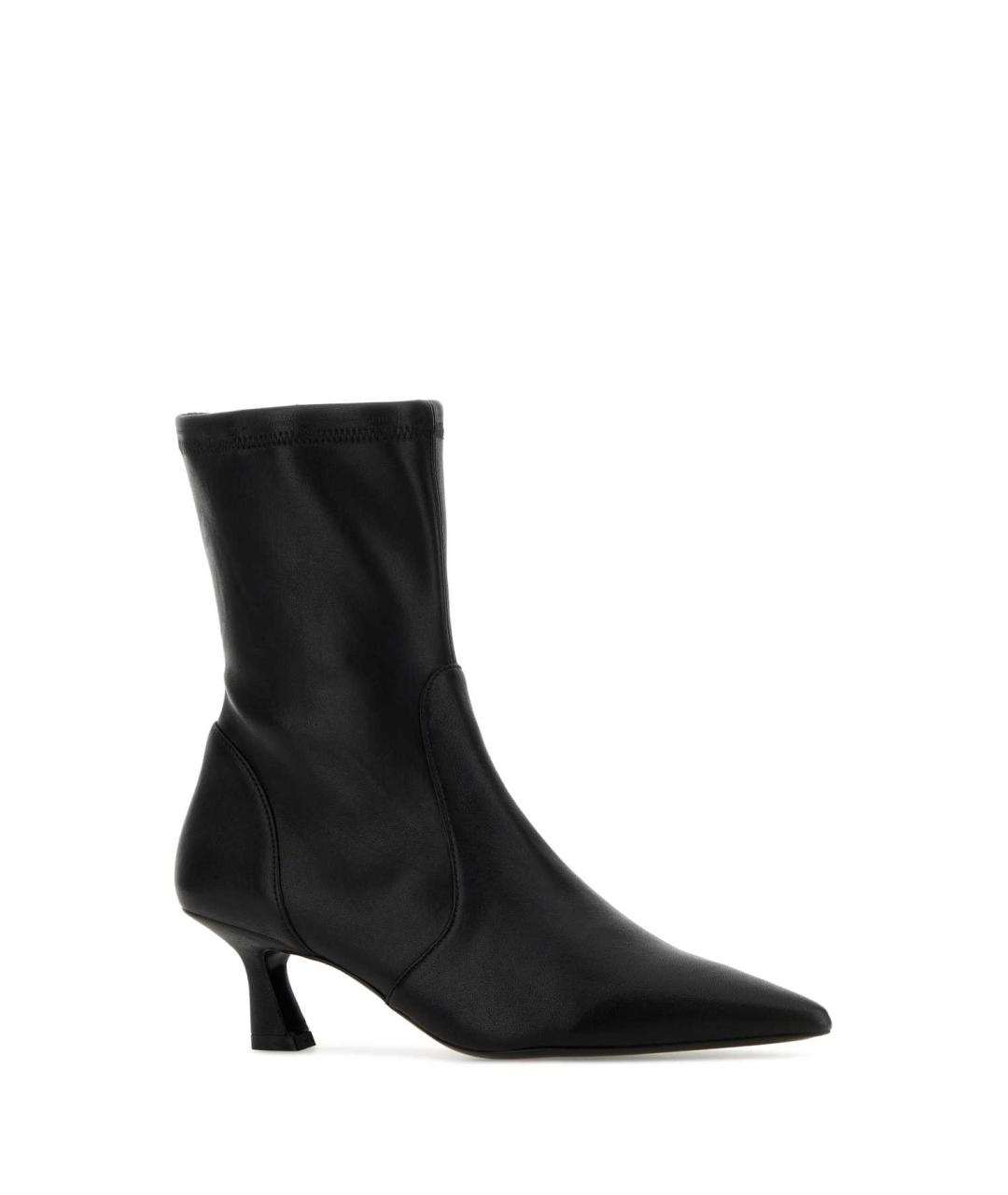 STUART WEITZMAN Черные кожаные ботильоны, фото 2