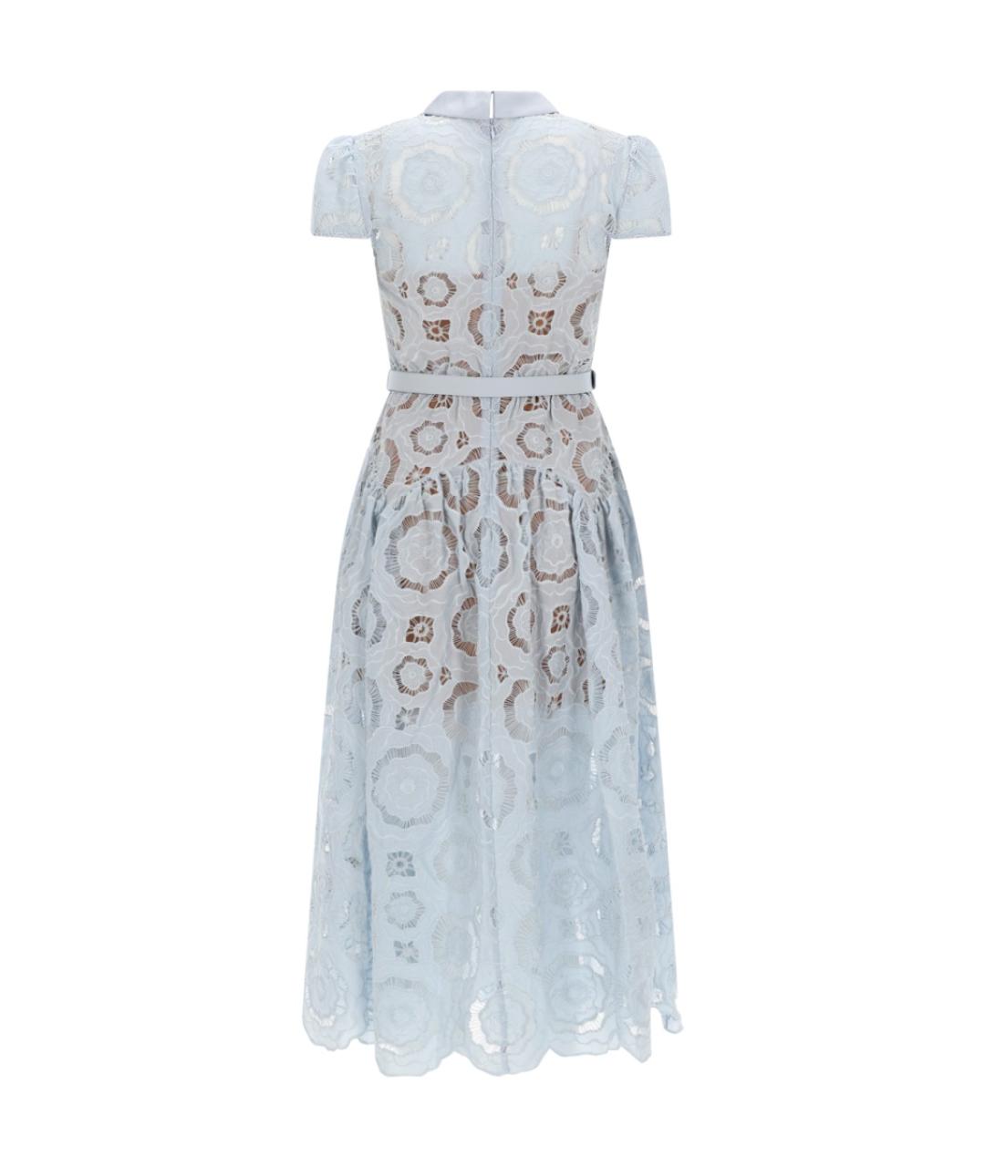 SELF-PORTRAIT Голубое повседневное платье, фото 2