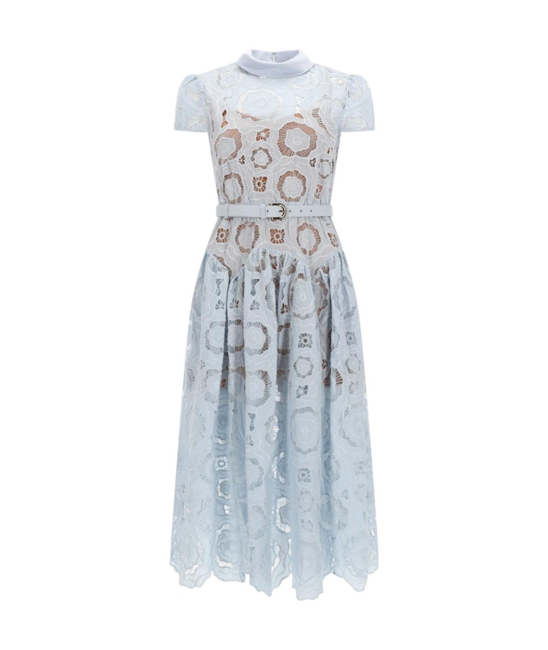 SELF-PORTRAIT Голубое повседневное платье, фото 1