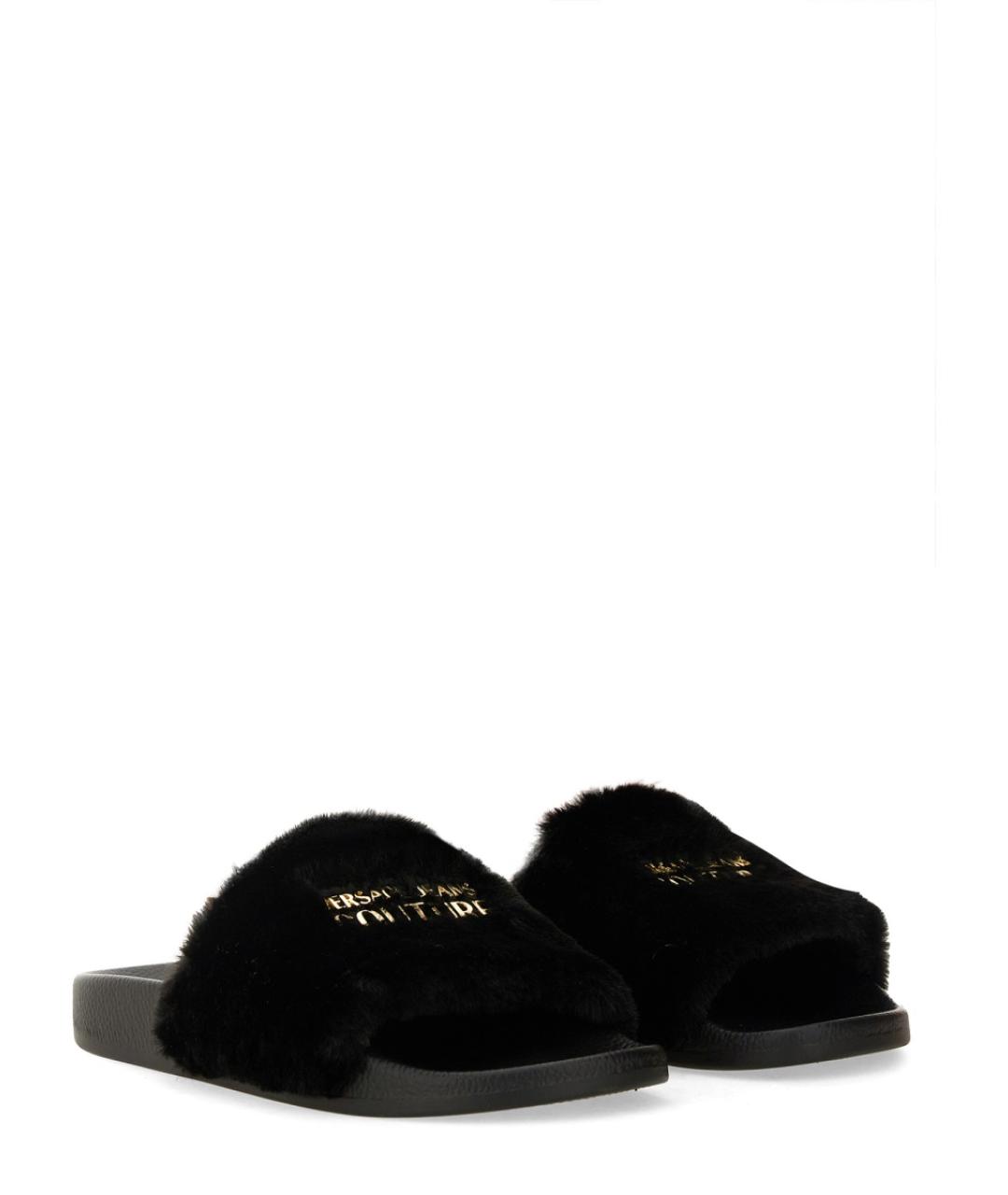 VERSACE JEANS COUTURE Черные шлепанцы, фото 2