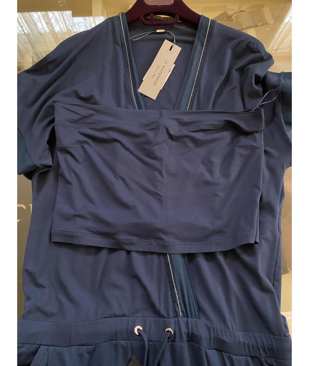 D.EXTERIOR Темно-синий вискозный комбинезон, фото 6