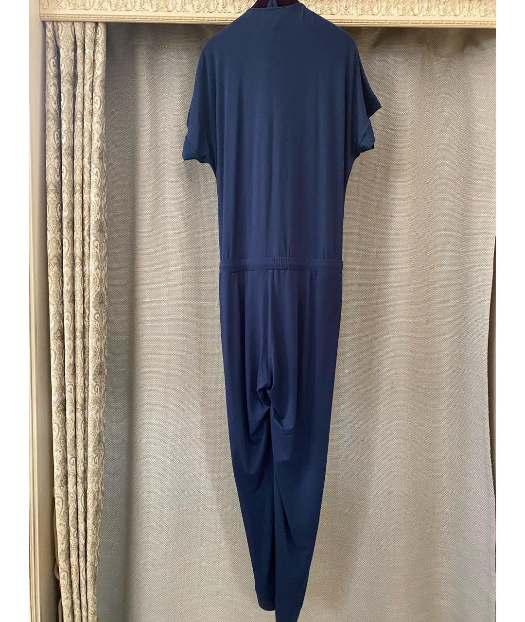D.EXTERIOR Темно-синий вискозный комбинезон, фото 8