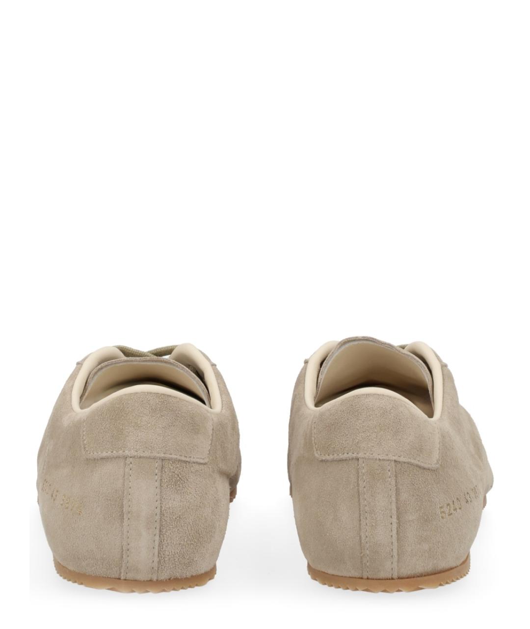 COMMON PROJECTS Серые кожаные низкие кроссовки / кеды, фото 4