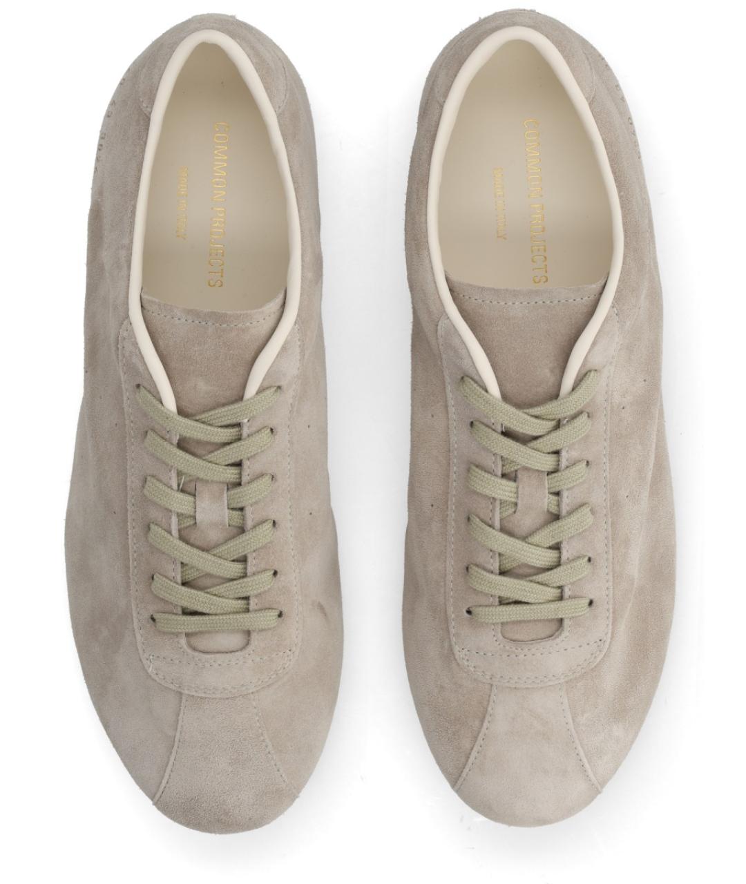 COMMON PROJECTS Серые кожаные низкие кроссовки / кеды, фото 6