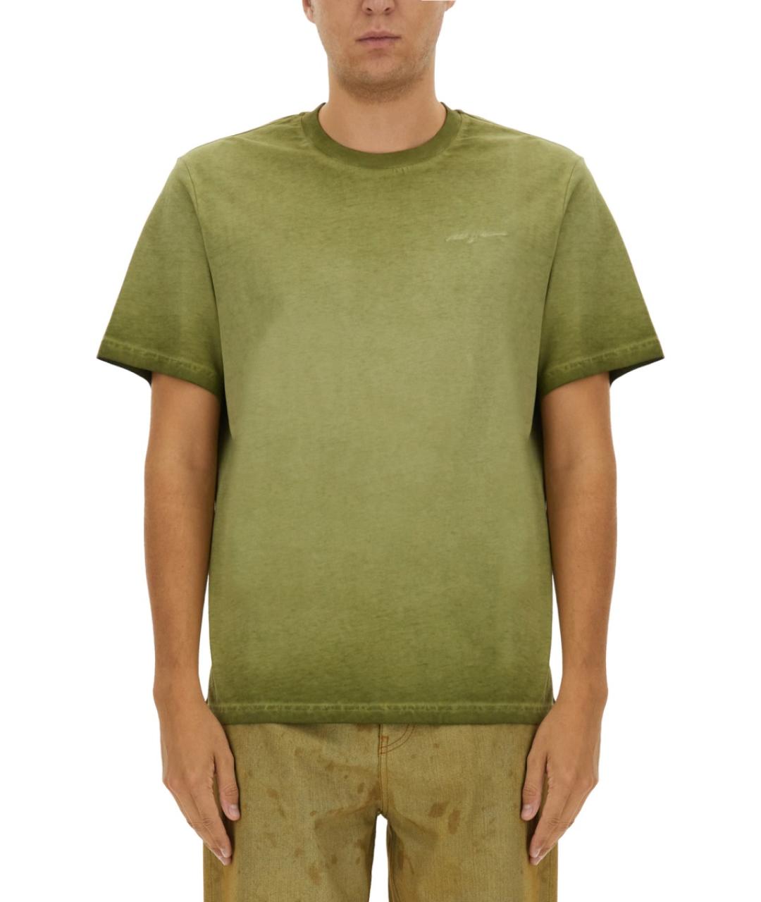 MSGM Зеленая хлопковая футболка, фото 1