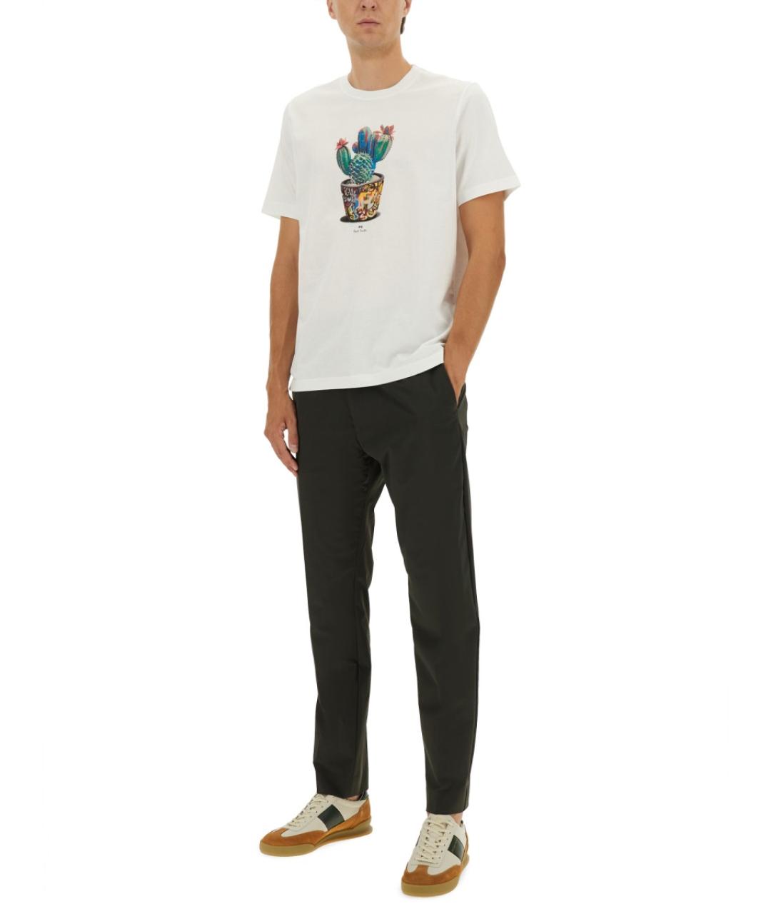 PS BY PAUL SMITH Белая хлопковая футболка, фото 2