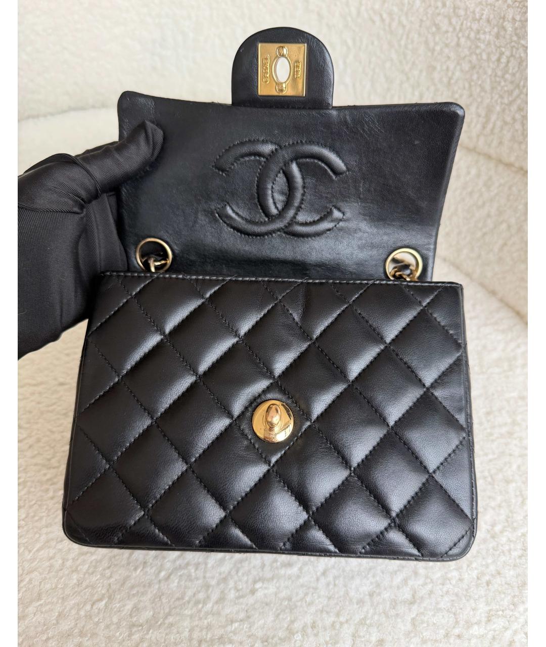 CHANEL Черная кожаная сумка через плечо, фото 4