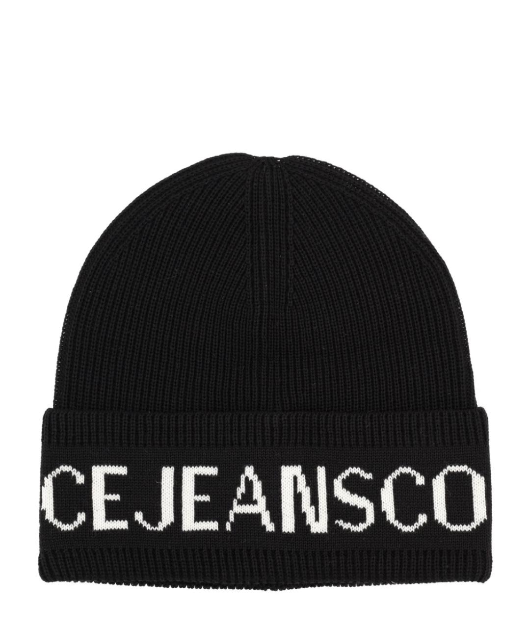 VERSACE JEANS COUTURE Черная шерстяная шапка, фото 1