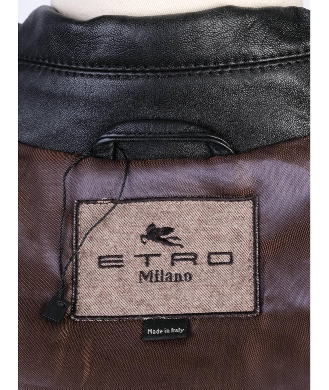 ETRO Оранжевая кожаная куртка, фото 3