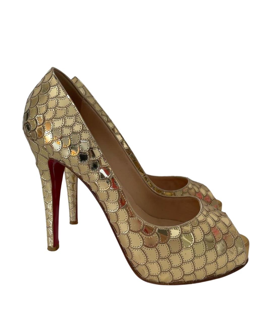 CHRISTIAN LOUBOUTIN Золотые туфли, фото 1