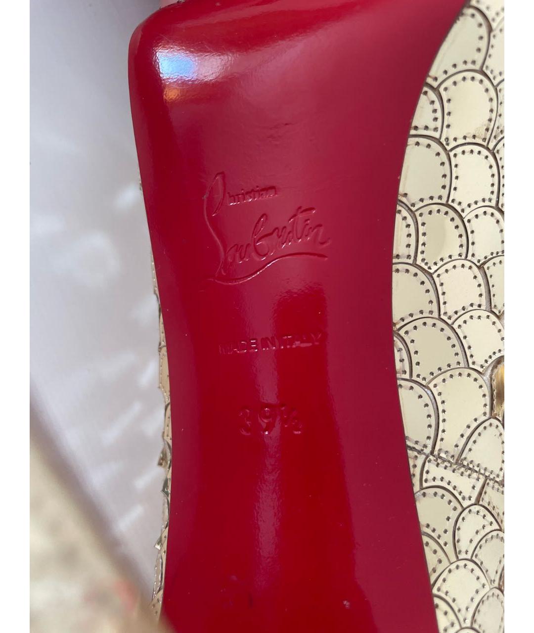 CHRISTIAN LOUBOUTIN Золотые туфли, фото 6