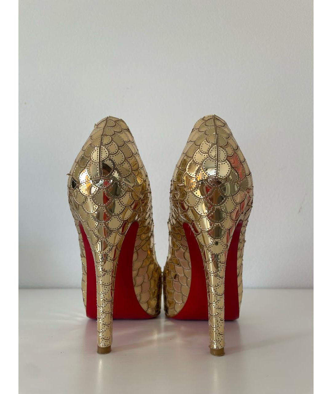 CHRISTIAN LOUBOUTIN Золотые туфли, фото 4