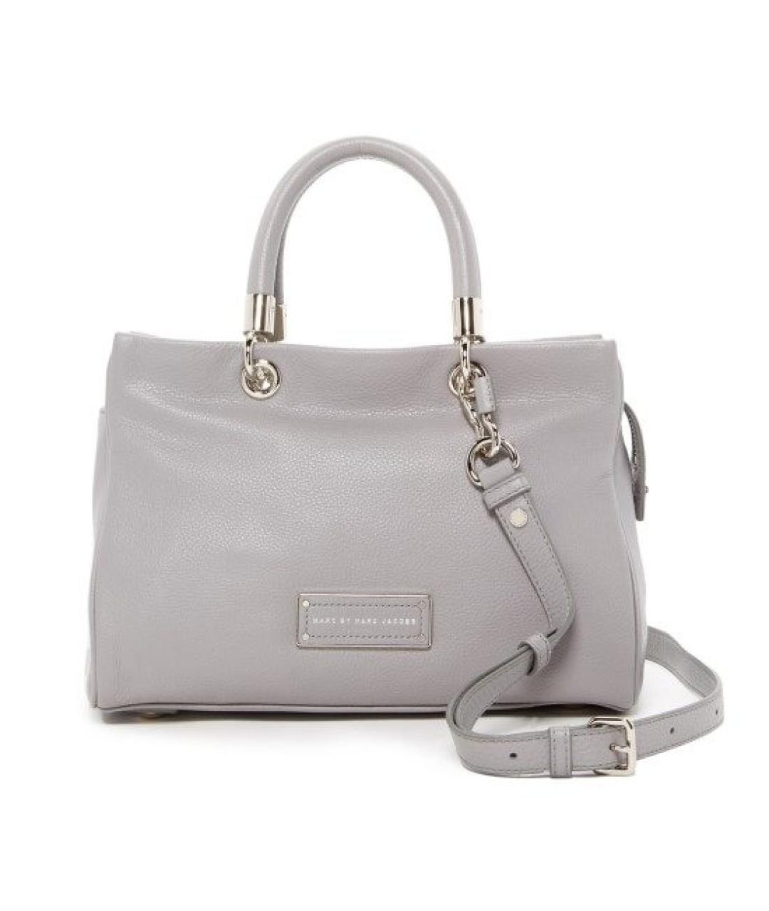 MARC BY MARC JACOBS Серая кожаная сумка с короткими ручками, фото 1