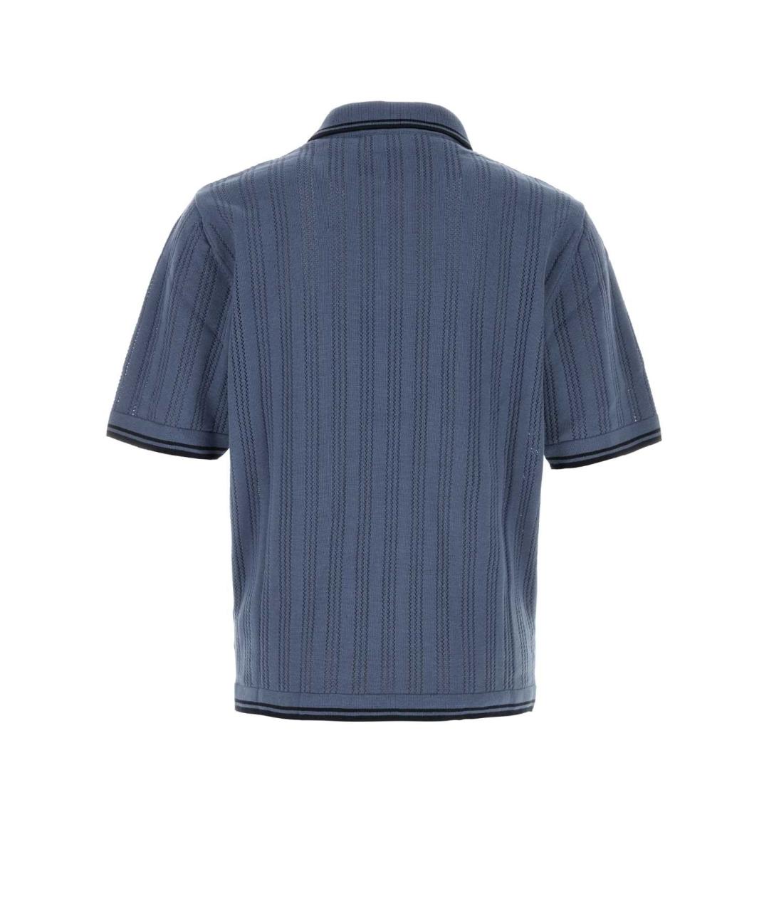 CARHARTT WIP Голубое хлопковое поло с коротким рукавом, фото 2