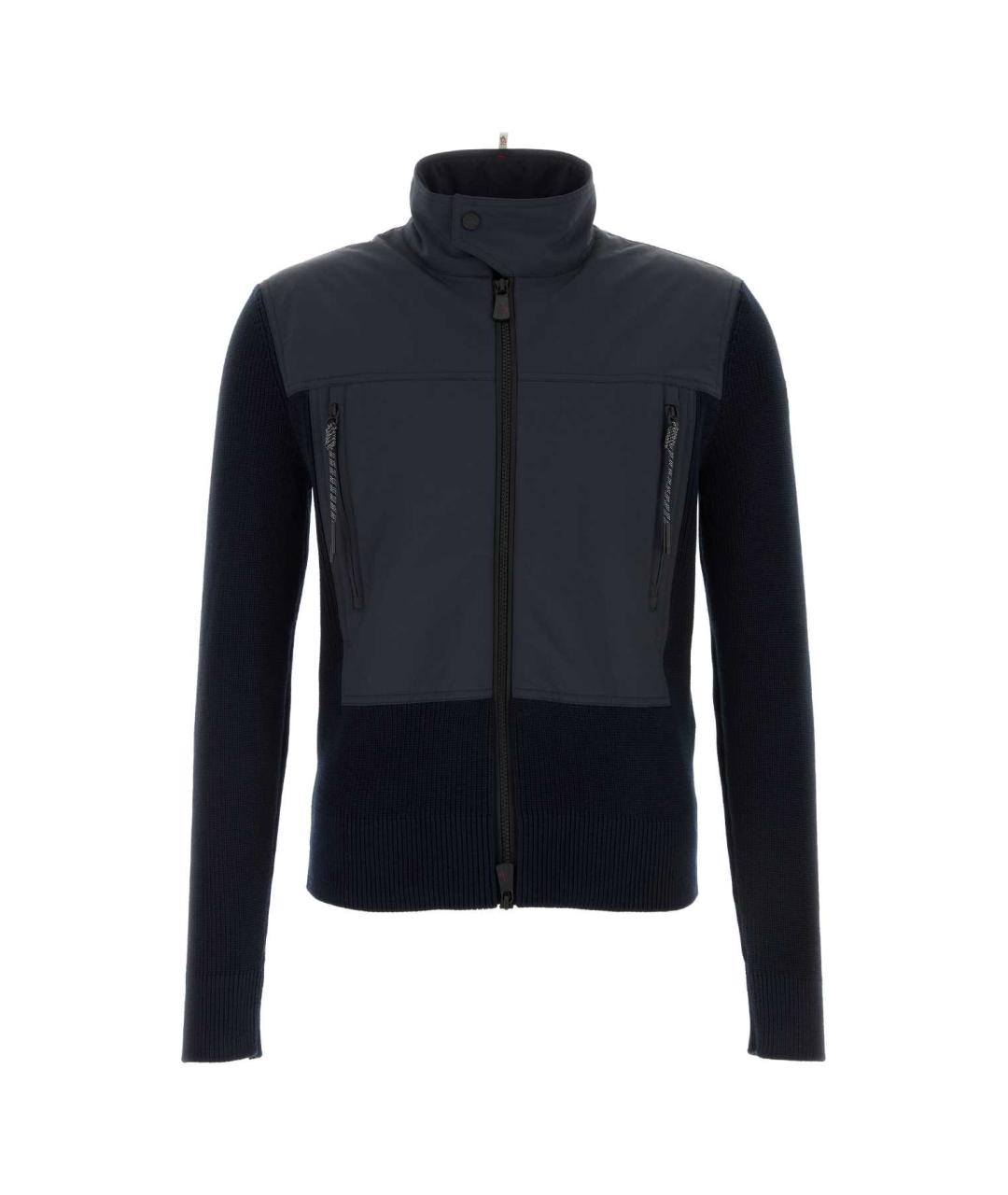 MONCLER GRENOBLE Синий полиэстеровый кардиган, фото 1