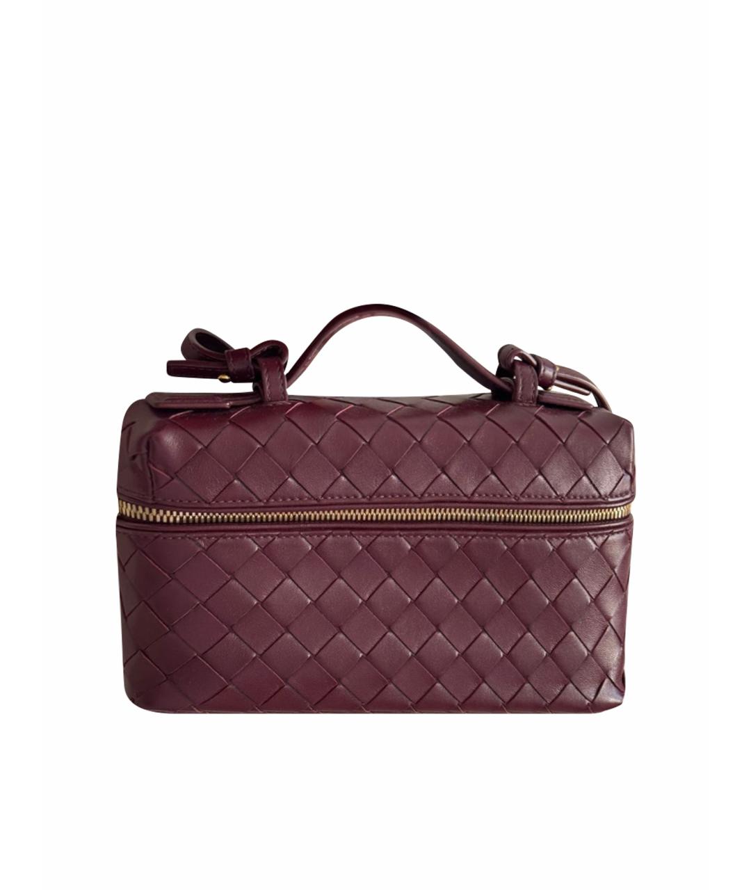 BOTTEGA VENETA Бордовая кожаная сумка через плечо, фото 1