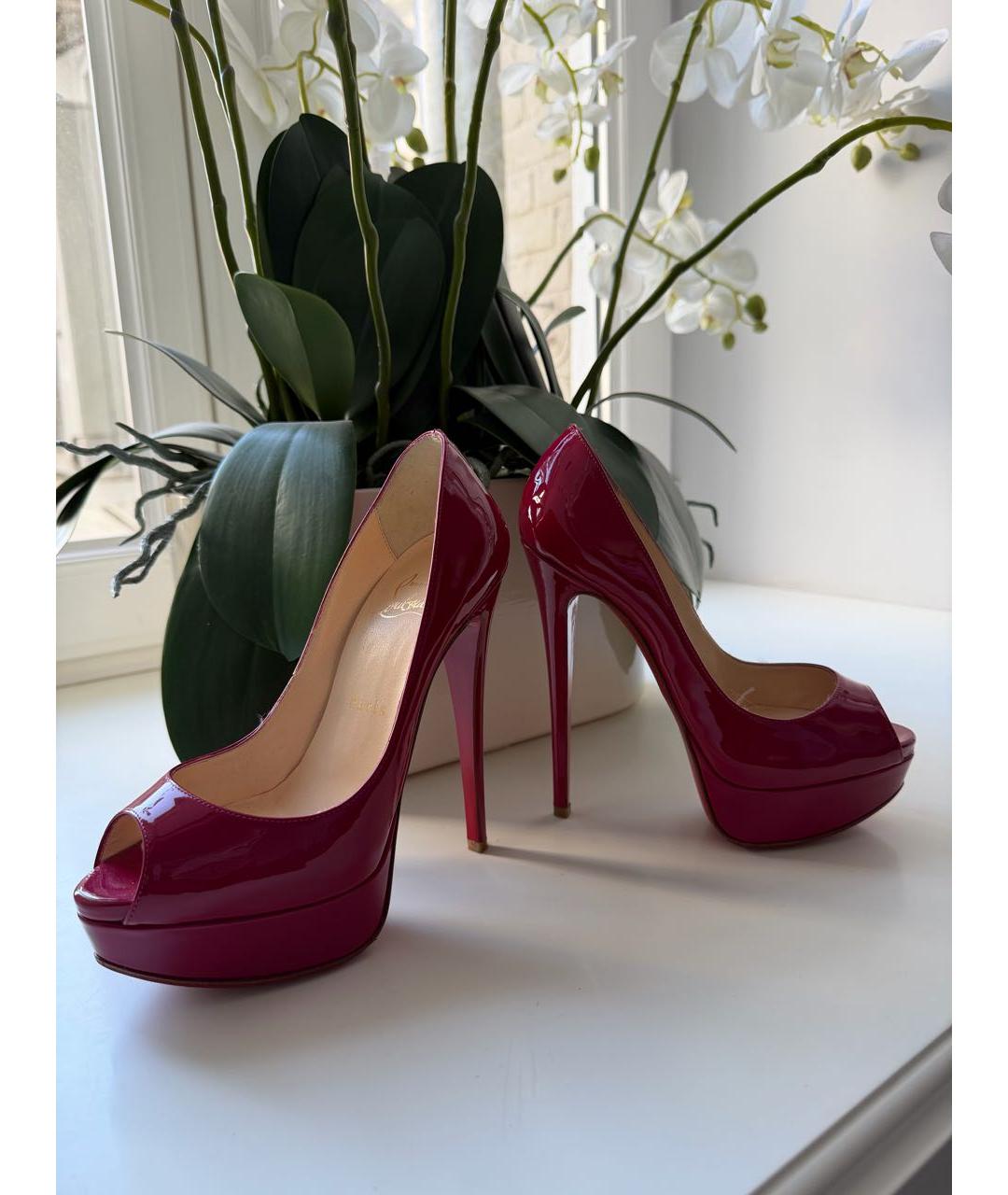 CHRISTIAN LOUBOUTIN Розовые туфли из лакированной кожи, фото 3