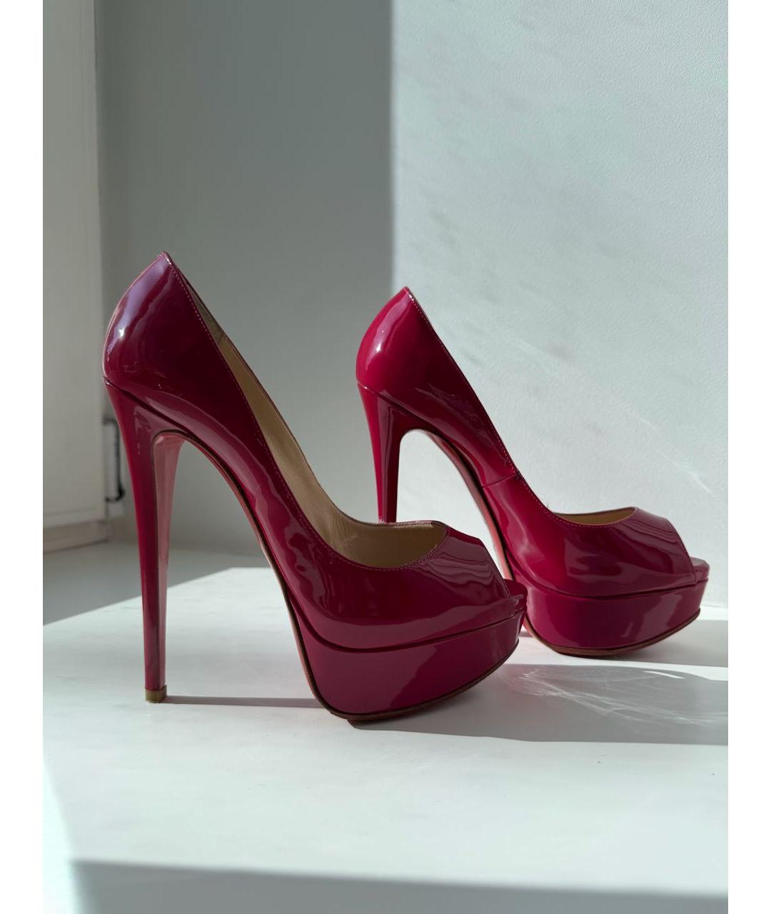 CHRISTIAN LOUBOUTIN Розовые туфли из лакированной кожи, фото 6