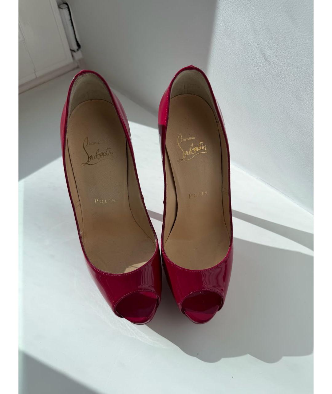 CHRISTIAN LOUBOUTIN Розовые туфли из лакированной кожи, фото 4