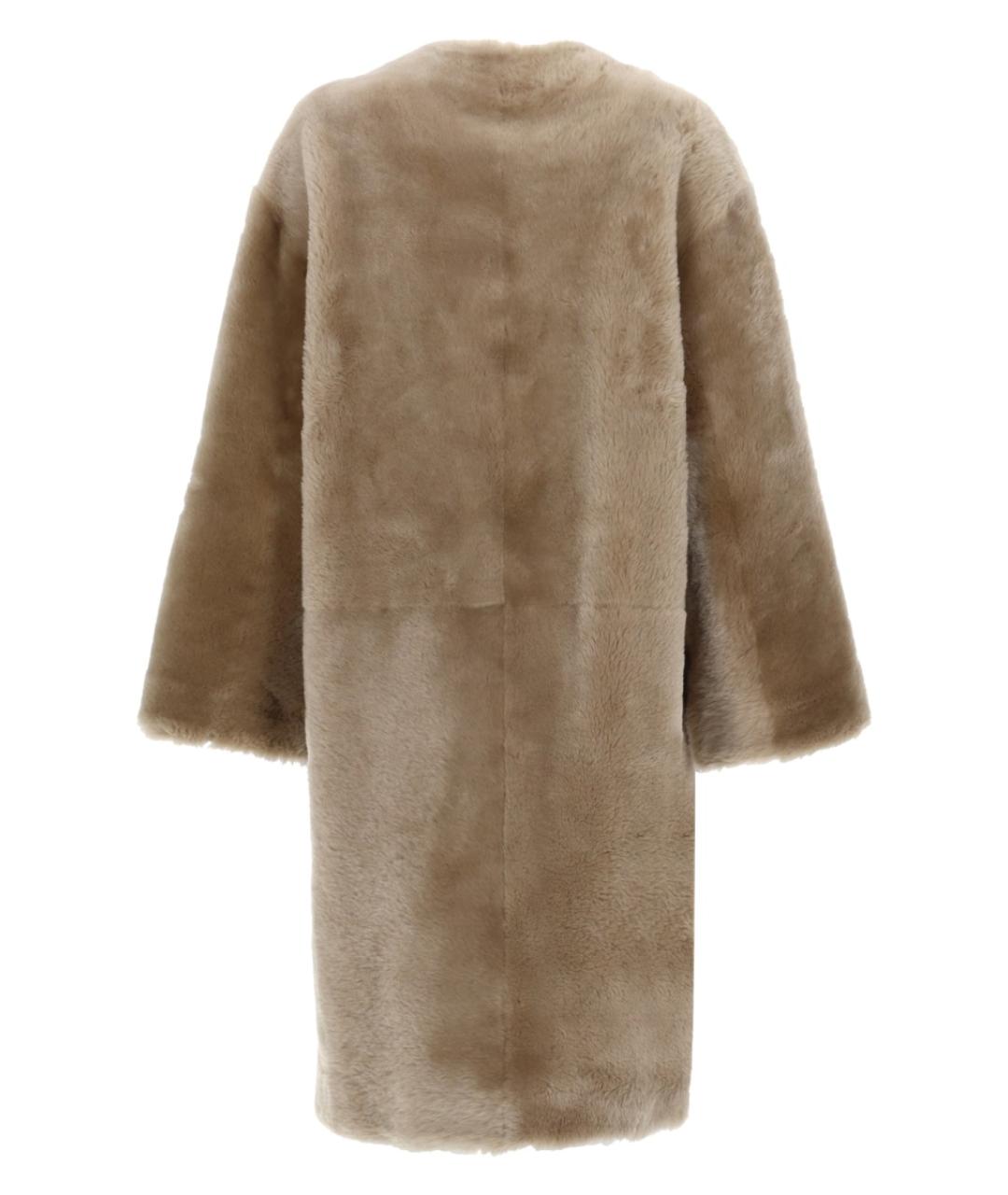 TOTEME Бежевая кожаная дубленка, фото 2