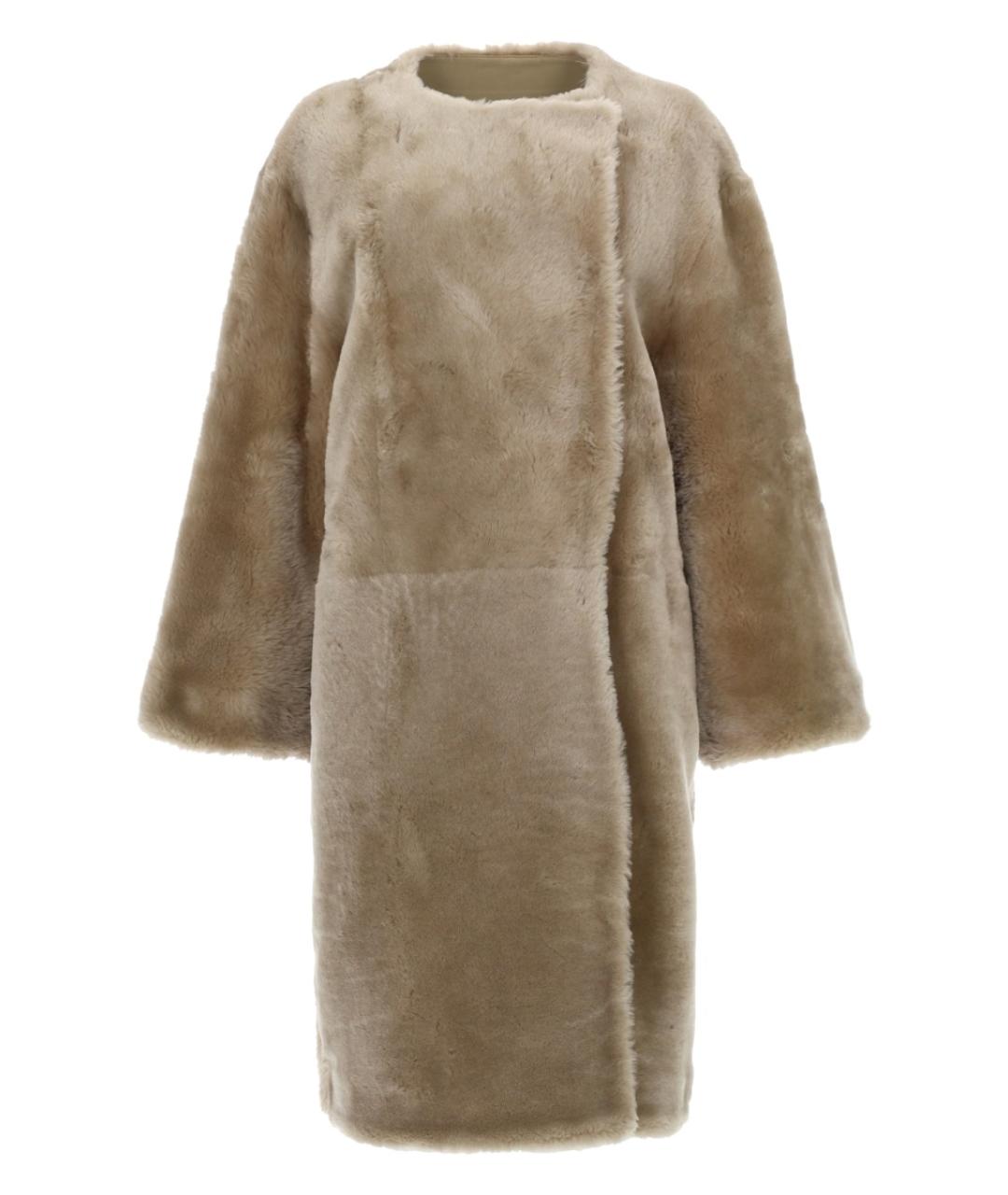 TOTEME Бежевая кожаная дубленка, фото 1