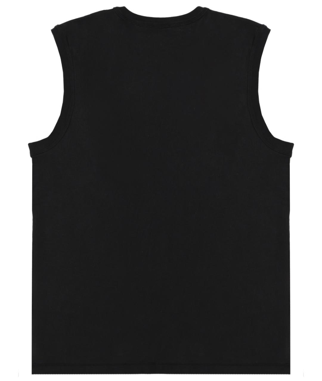 DIESEL Черная хлопковая майка, фото 2