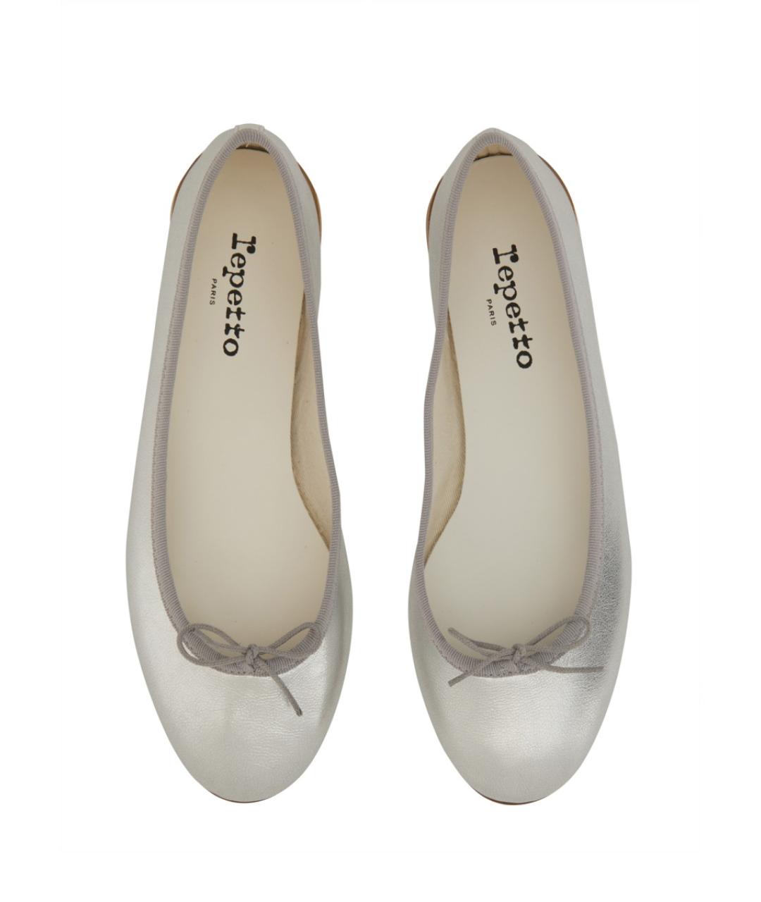 REPETTO Серебряные кожаные балетки, фото 5