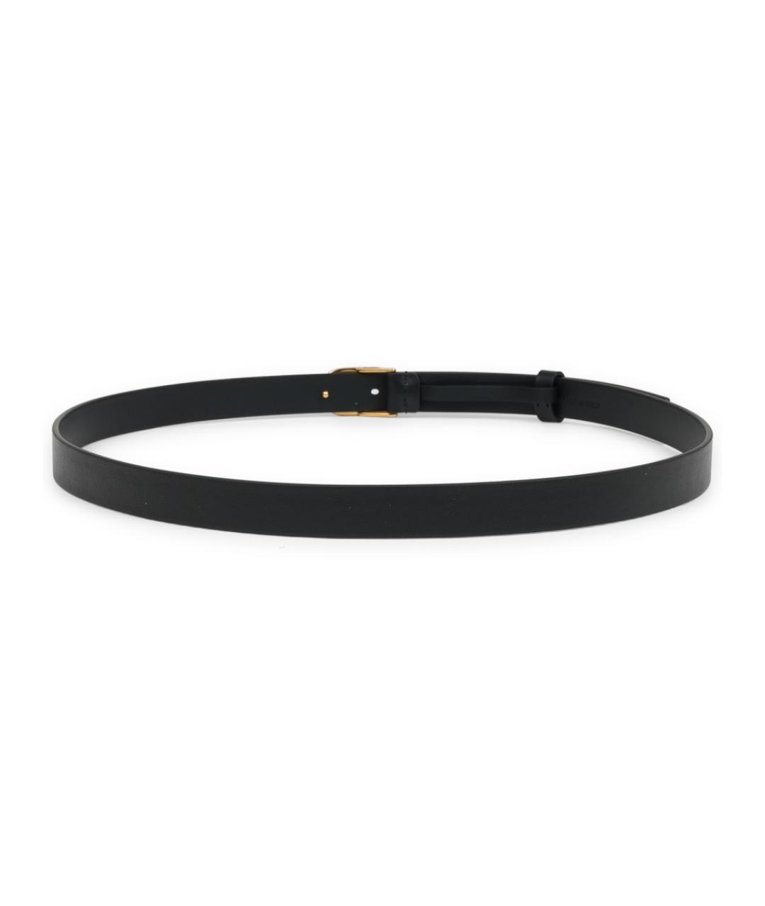 CHRISTIAN DIOR Черный кожаный ремень, фото 3