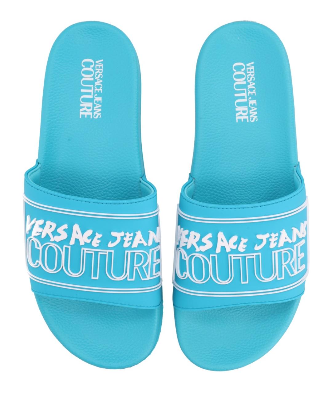 VERSACE JEANS COUTURE Голубые шлепанцы, фото 6