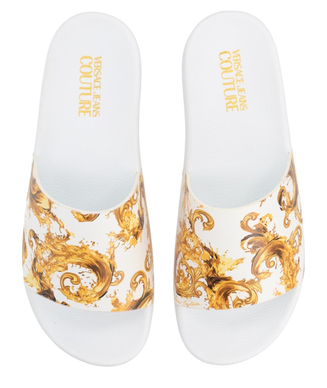 VERSACE JEANS COUTURE Белые шлепанцы, фото 6
