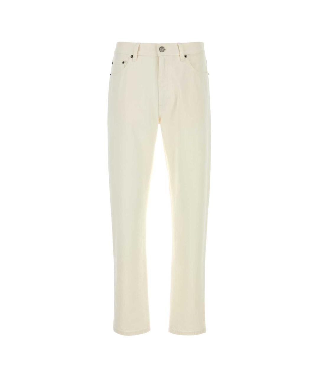 ZEGNA Белые хлопковые прямые джинсы, фото 1