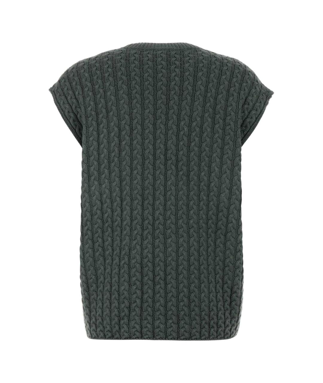 LOEWE Хаки шерстяная жилетка, фото 2