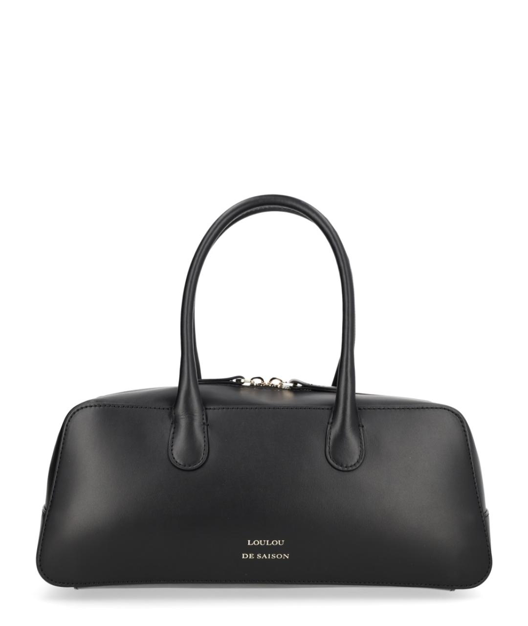 LOULOU STUDIO Черная кожаная сумка с короткими ручками, фото 1
