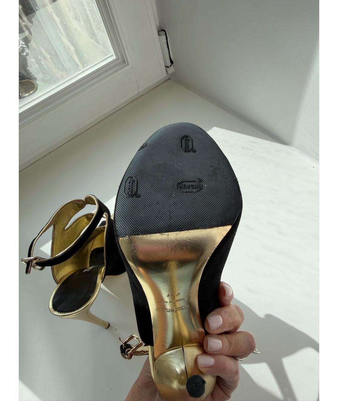 TOM FORD Черные кожаные босоножки, фото 4