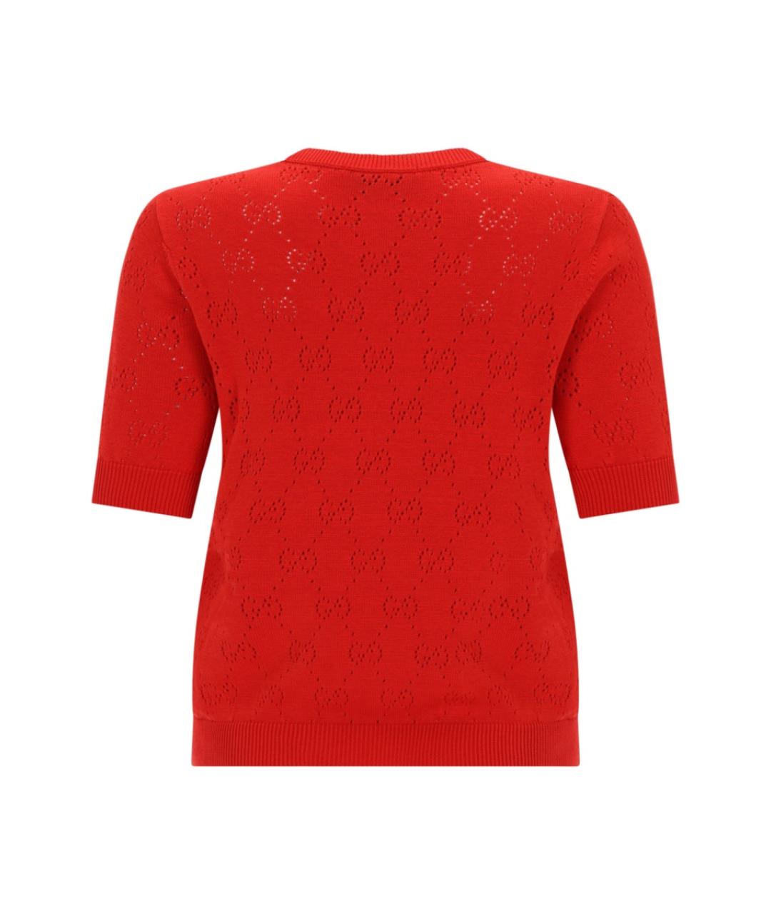 GUCCI Красный шелковый джемпер / свитер, фото 2