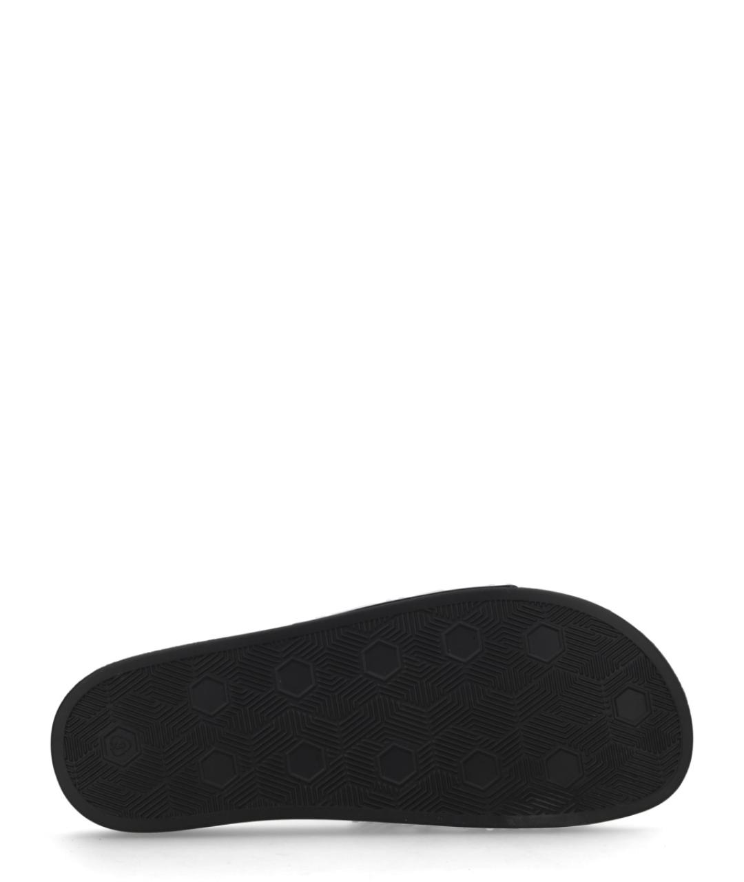 VERSACE JEANS COUTURE Черные резиновые шлепанцы, фото 6