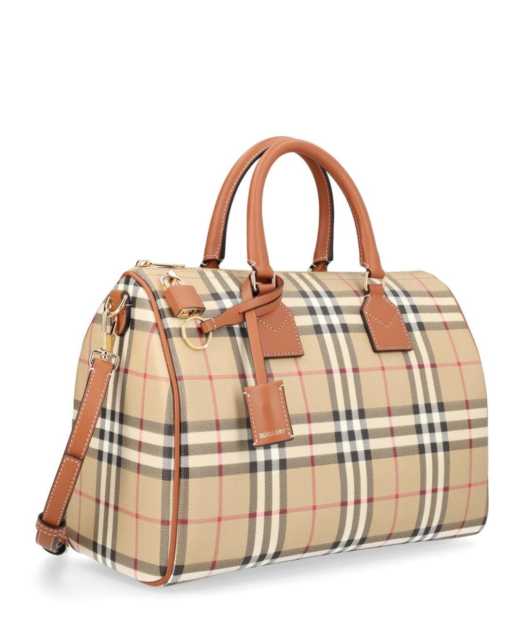 BURBERRY Бежевая хлопковая сумка тоут, фото 2