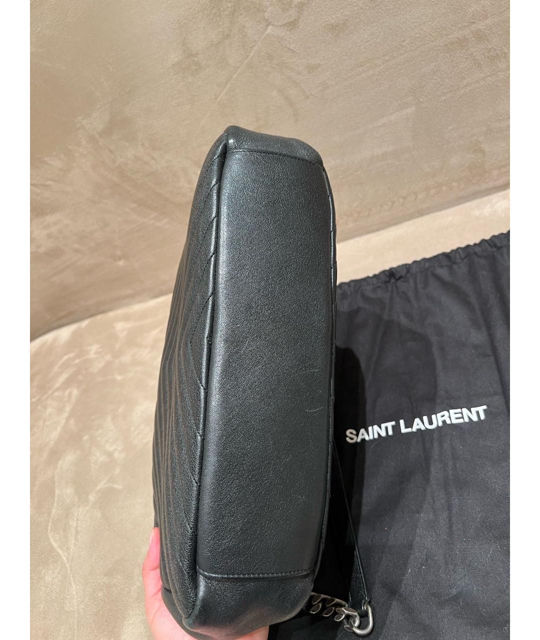 SAINT LAURENT Черная кожаная сумка через плечо, фото 3