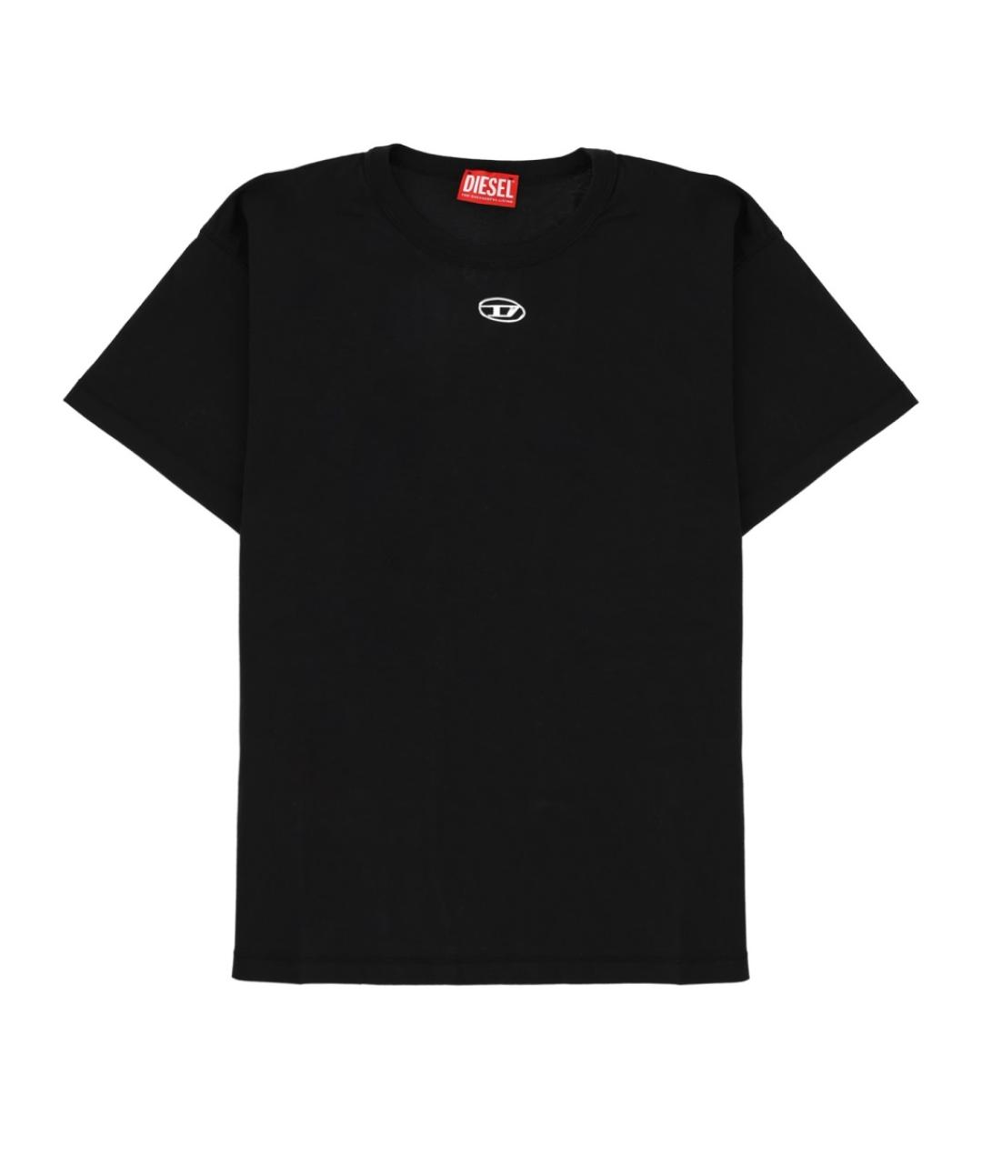 DIESEL Черная хлопковая футболка, фото 1