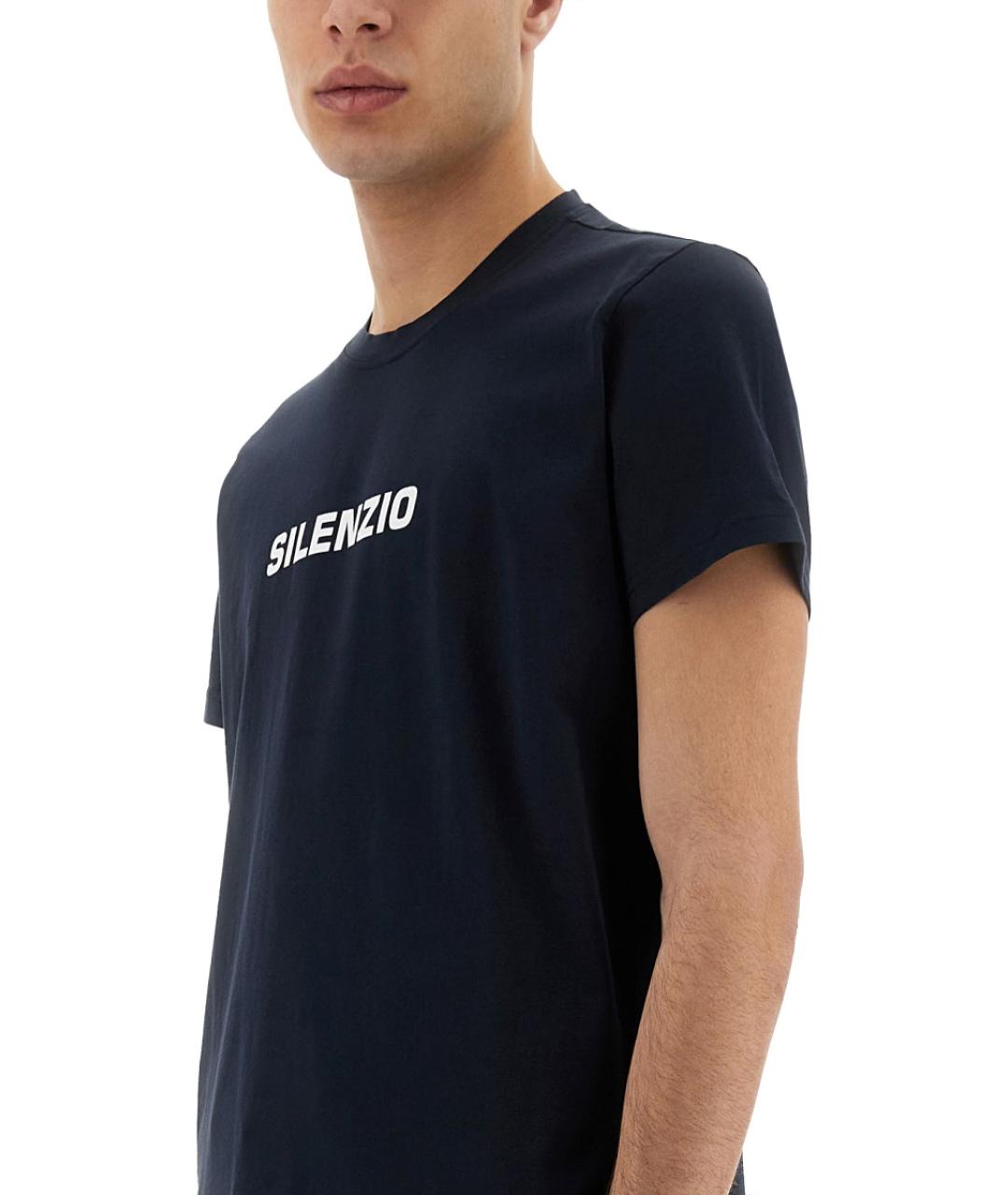 ASPESI Темно-синяя хлопковая футболка, фото 4