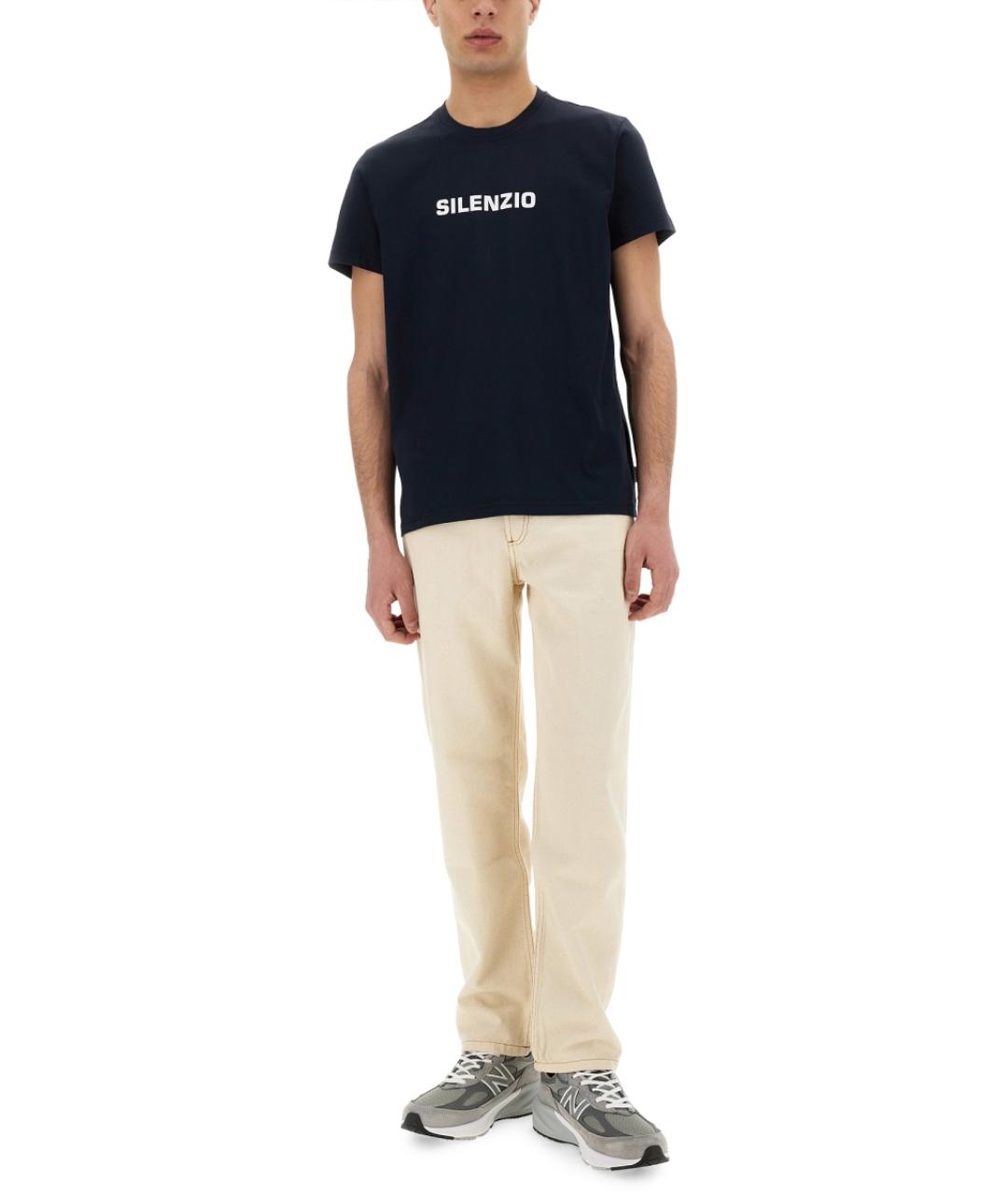 ASPESI Темно-синяя хлопковая футболка, фото 2