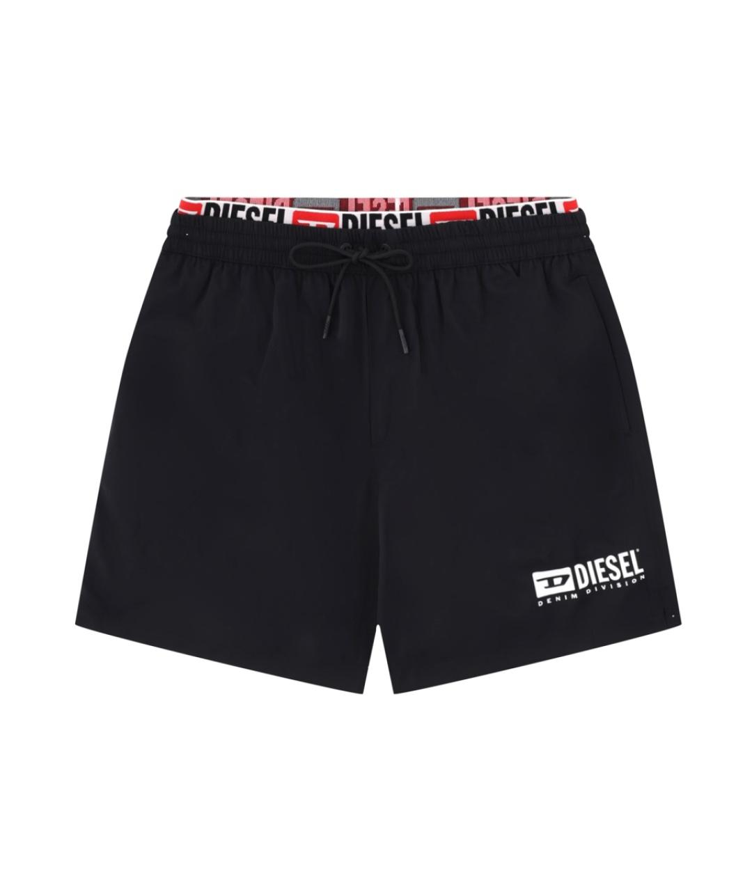 DIESEL Черные полиэстеровые плавки, фото 1