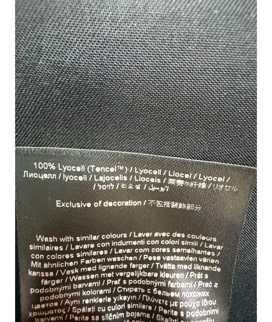 KARL LAGERFELD Черное хлопковое повседневное платье, фото 5