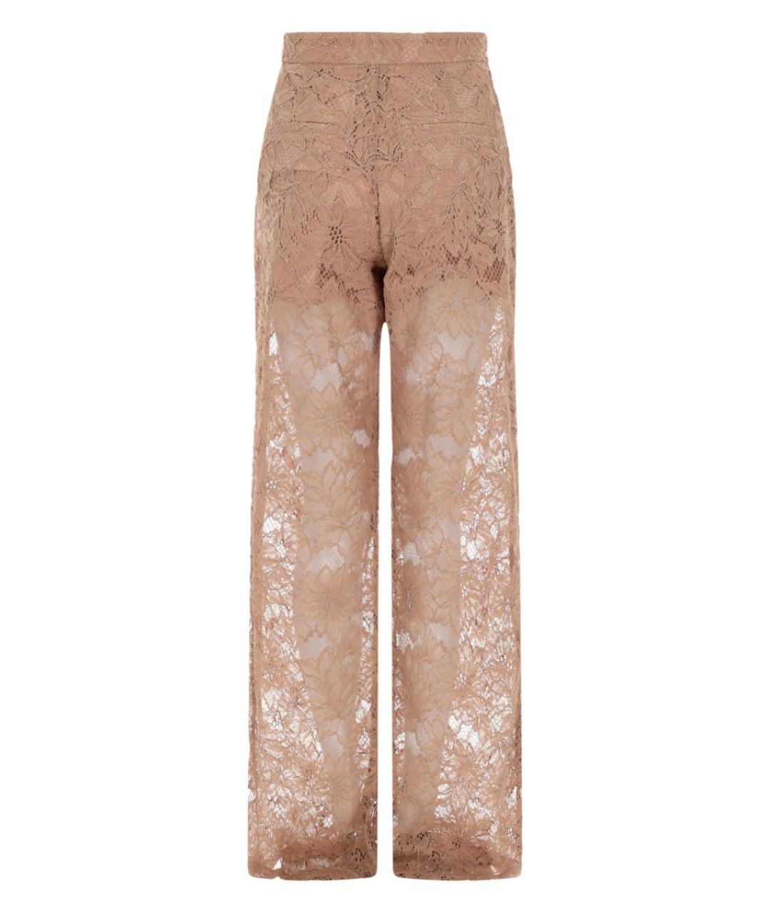 SPORTMAX Розовые полиэстеровые прямые брюки, фото 2